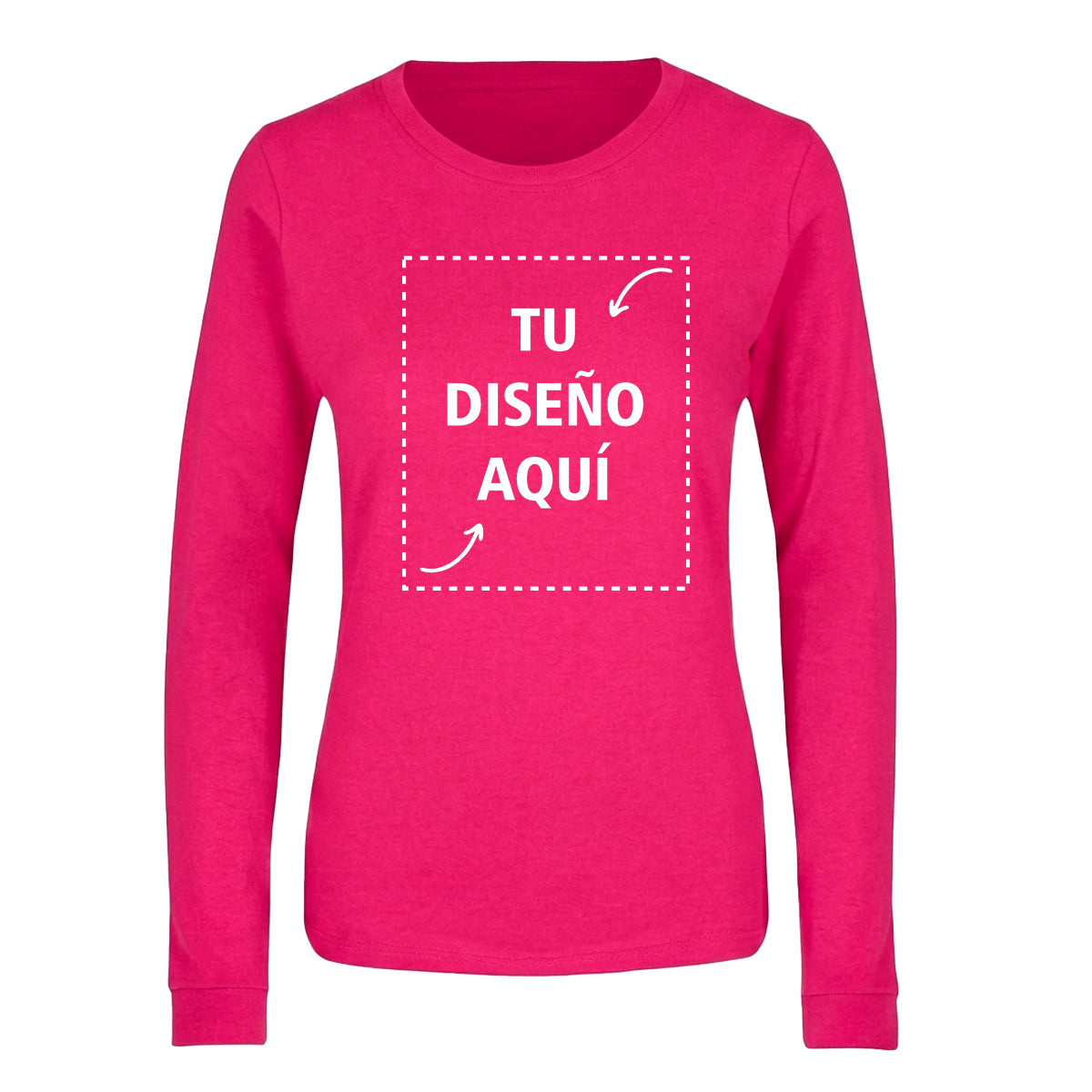 Playera Custom Manga Larga Dama - Crea tu Playera