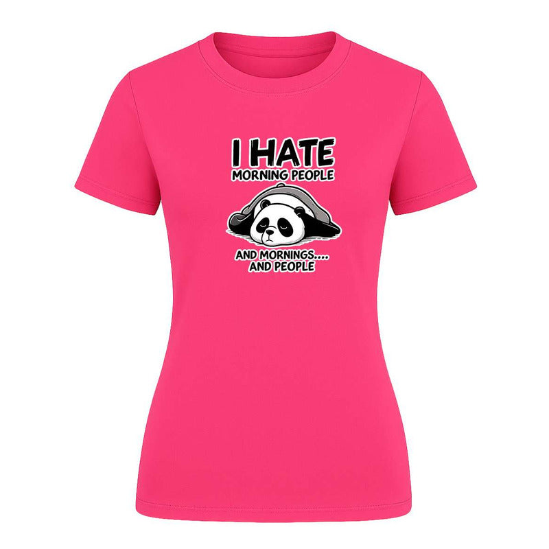 Playera "I Hate Morning People" Panda - Dama