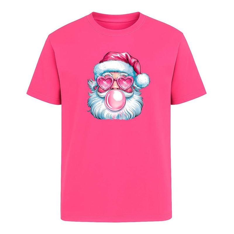 Playera Santa Cool Lentes Corazón Chicle Divertida Infantil