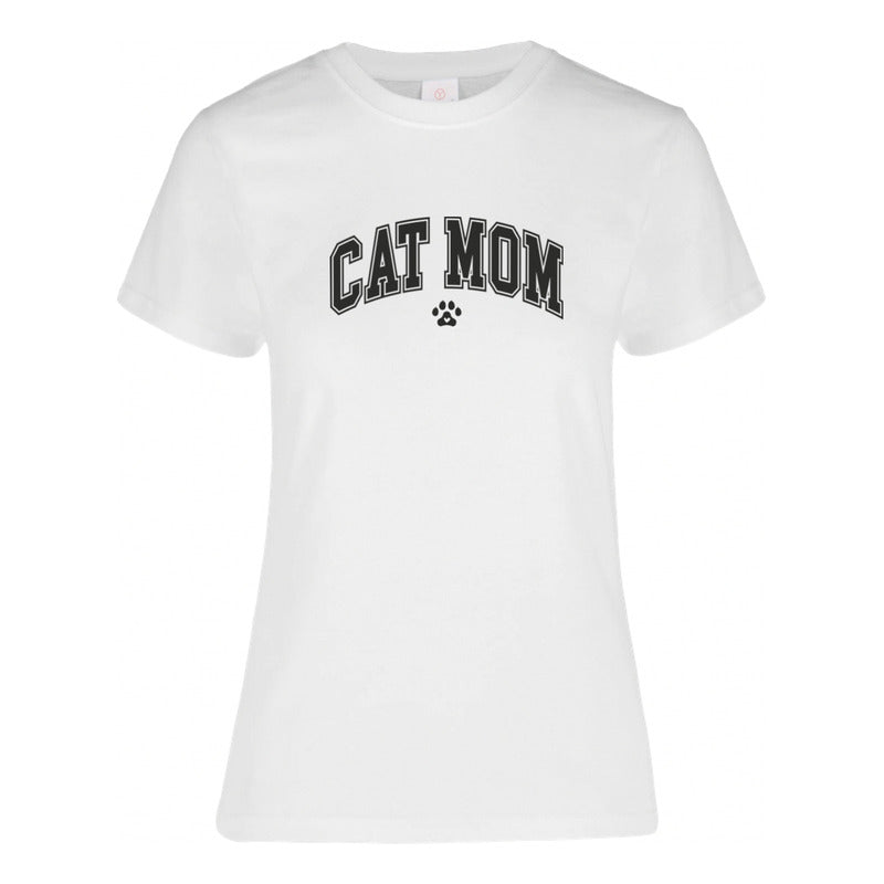 Playera "Cat Mom" Frase - Dama