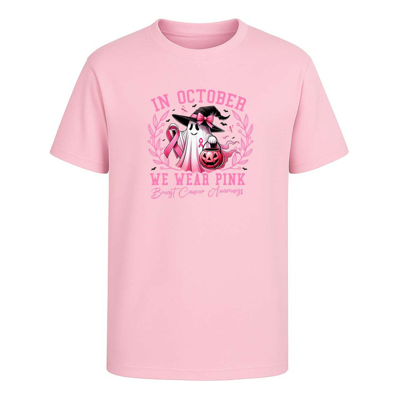 Playera In October We Wear Pink Octubre Rosa Apoyo Unisex