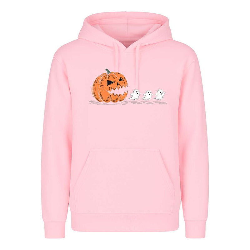 Sudadera Halloween Unisex Calabaza Fantasmas Estilo Pacman