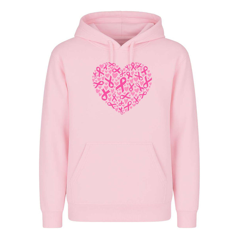 Sudadera Corazón Listón Rosa Cáncer De Mama Infantil
