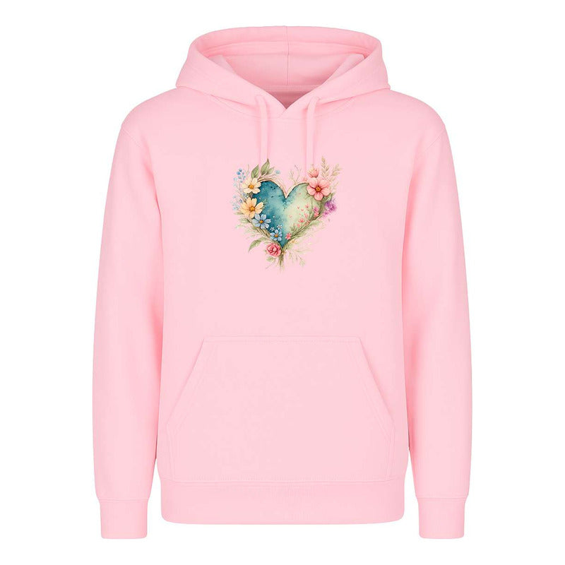 Sudadera Corazón Floral Acuarela Amor Regalo Cute Infantil