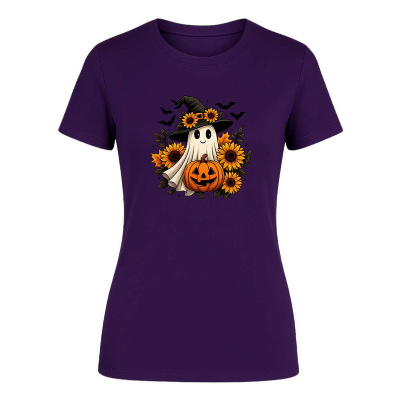 Playera Fantasma Tierno De Dama Halloween Noche De Brujas