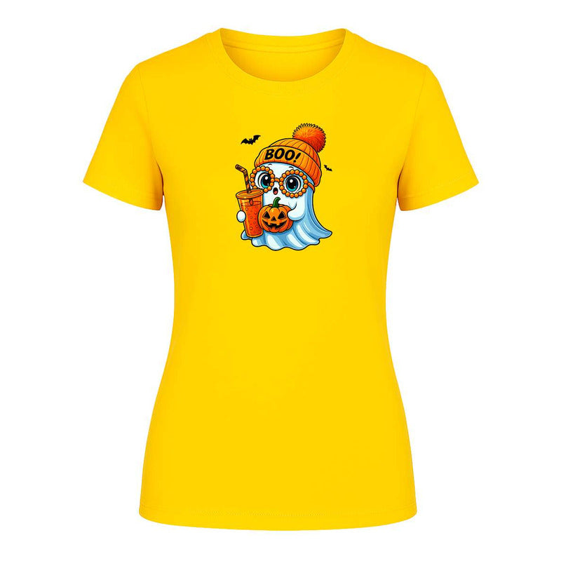 Playera Fantasma Gorro Halloween Calabaza Kawaii De Dama