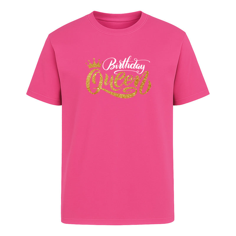 Playera Birthday Queen Efecto Glitter Regalo Cumpleaños
