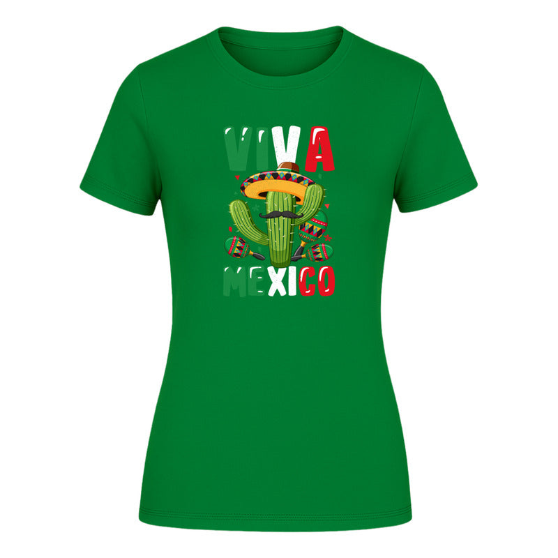 Playera "Viva México" Cactus y Sombrero - Dama