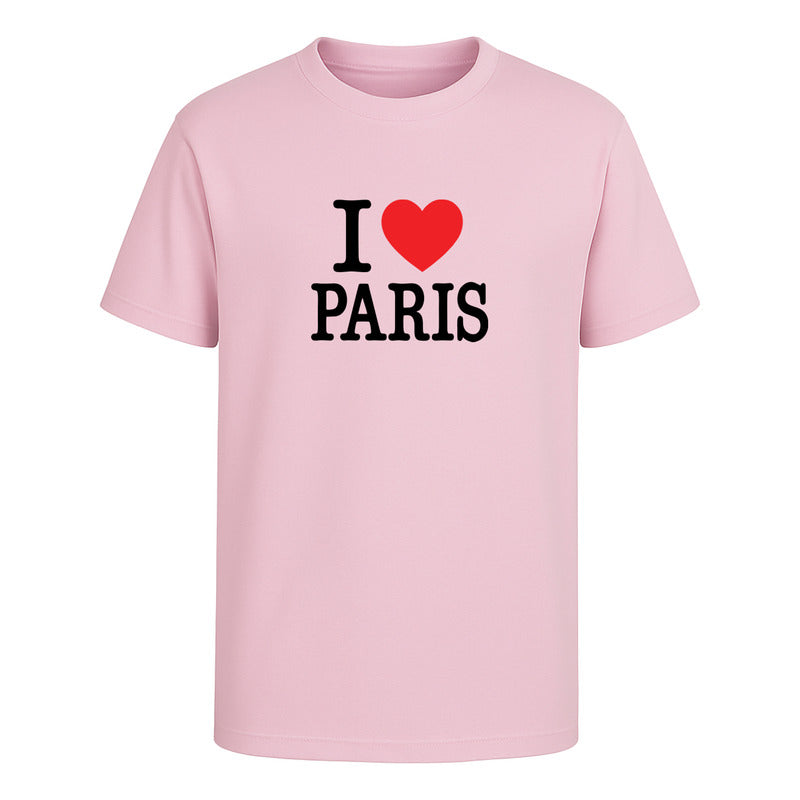 Playera I Love Paris Estilo Turístico Viaje Europa De Hombre