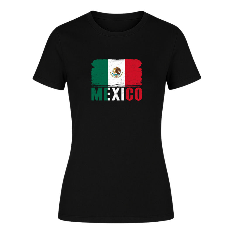 Playera "Bandera de México" Tipografía - Dama