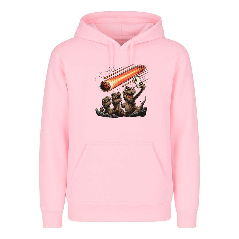 Sudadera Dinosaurios Selfie Con Meteorito Broma Humor Unisex