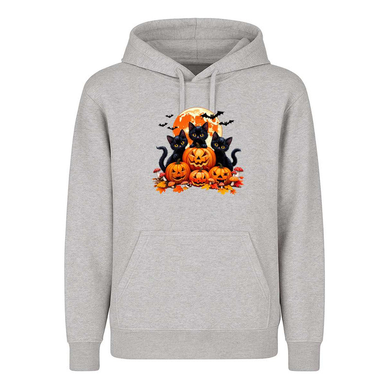 Sudadera Gatos Y Calabazas Halloween Tierno Fiesta Infantil