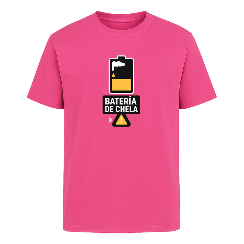 Playera "Batería de Chela" Humor - Hombre