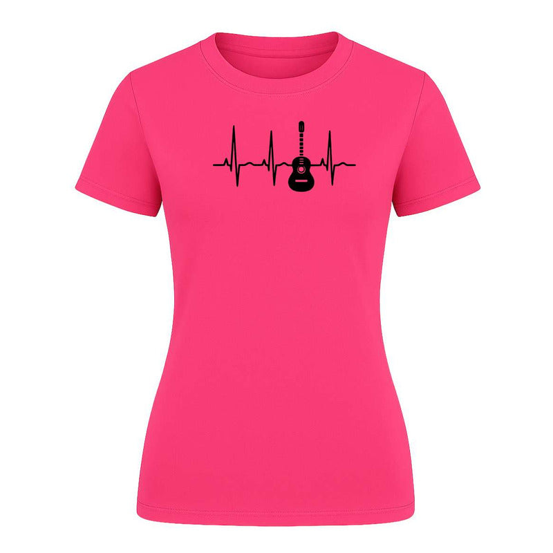 Playera "Ritmo del Corazón" Guitarra Rock - Dama
