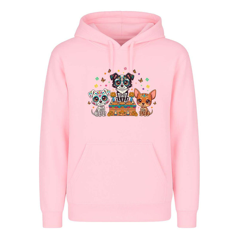 Sudadera Perros Día De Muertos Ofrenda Mexicana Divertida