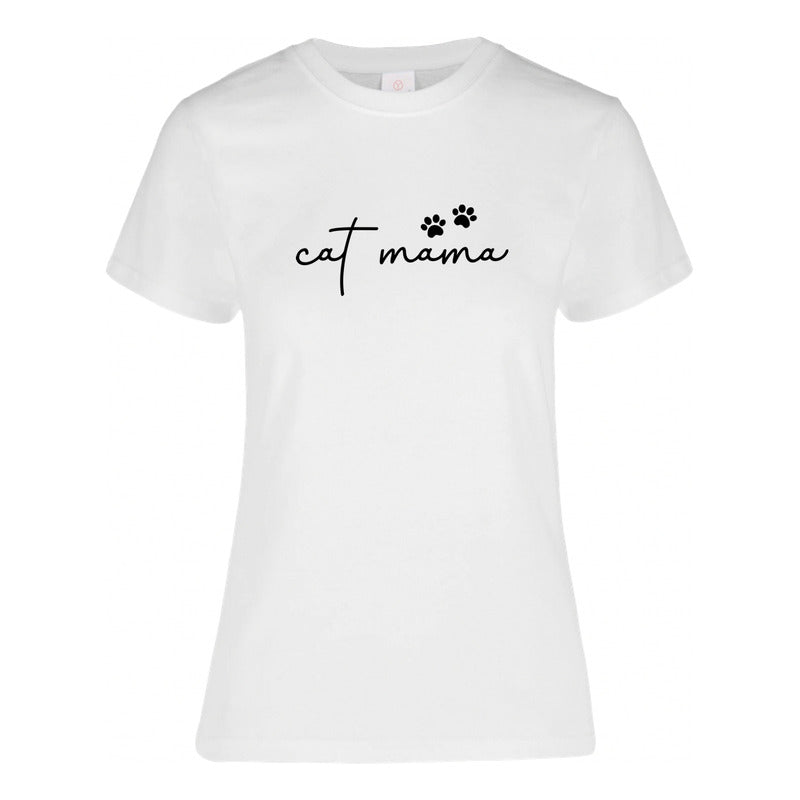 Playera "Cat Mama" Amante de los Gatos - Dama