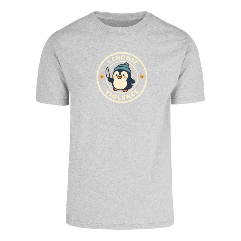 Playera Pingüino I Choose Violence Diseño Divertido Unisex