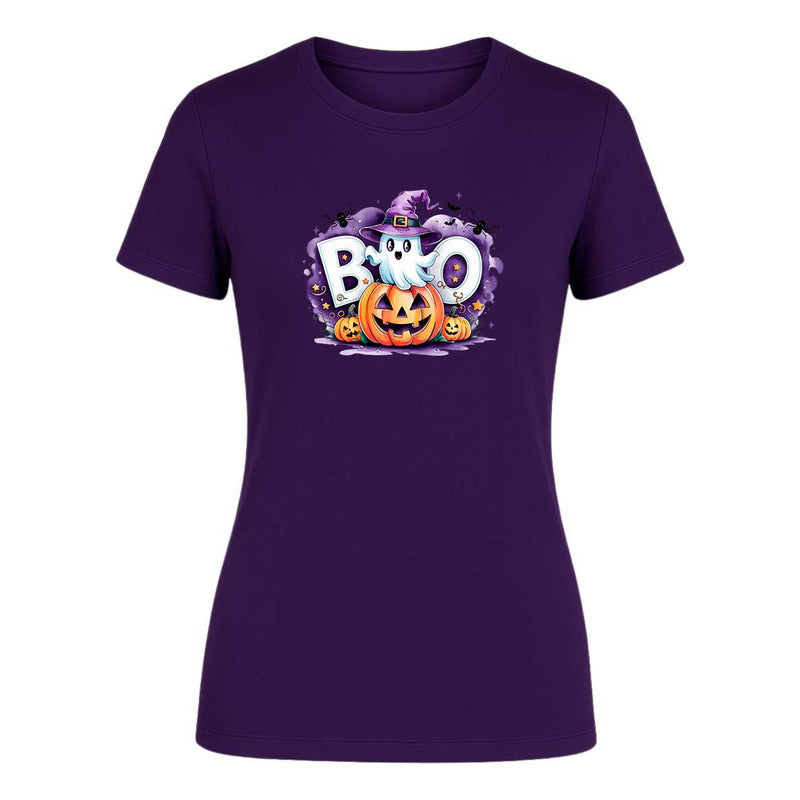 Playera Boo Fantasma De Dama Halloween Noche De Brujas