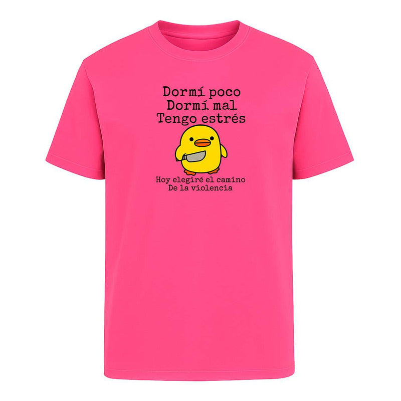 Playera Pollito Violento Estrés Humor Sarcástico Unisex