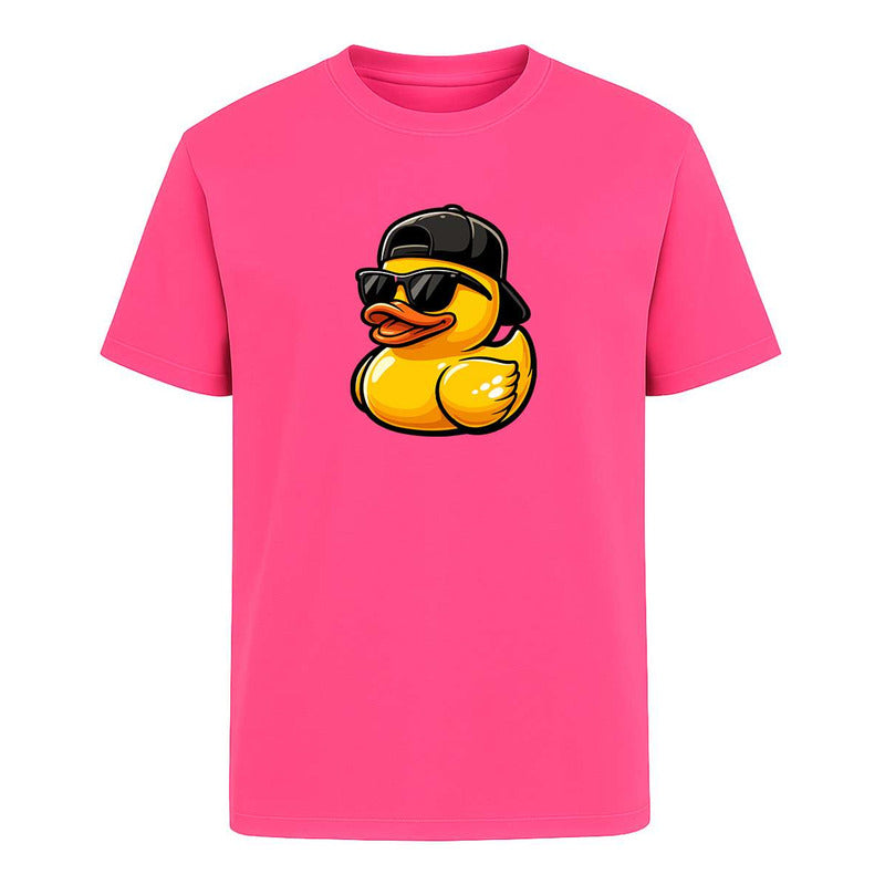 Playera infantil KreaLab Pato Cool con gafas y gorra urbana, estilo juvenil y divertido para niños.