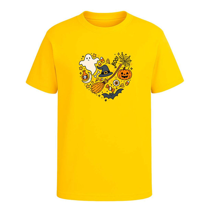 Playera Corazón Halloween Bruja Escoba Boo Regalo Infantil