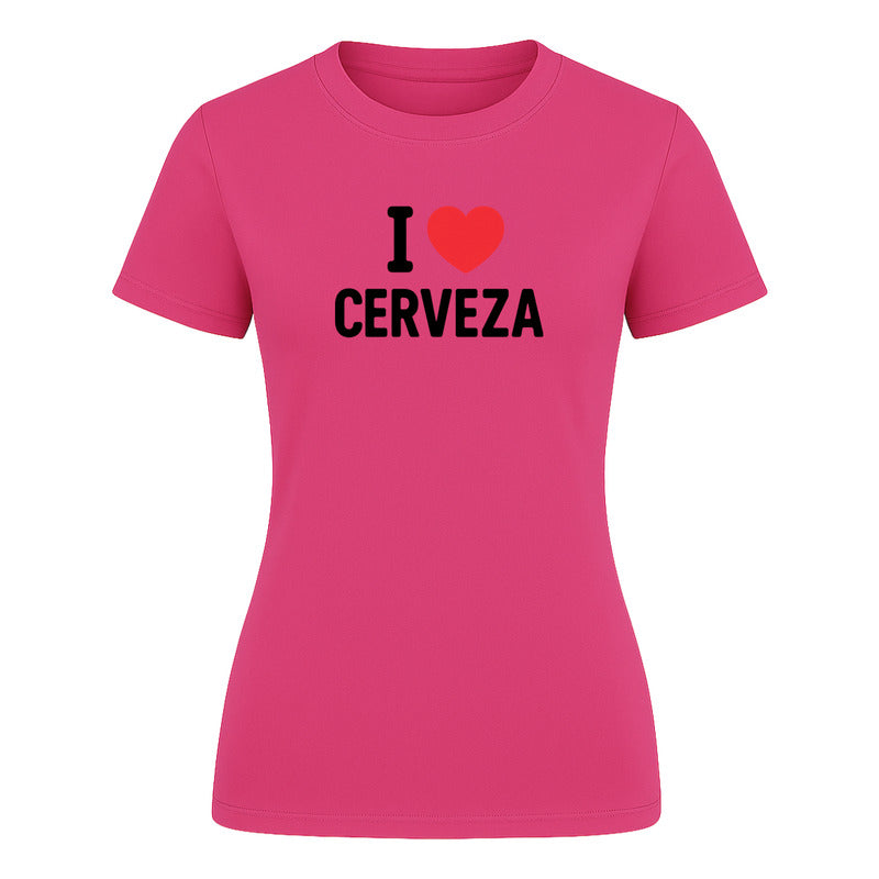 Playera "I Love Cerveza" - Dama