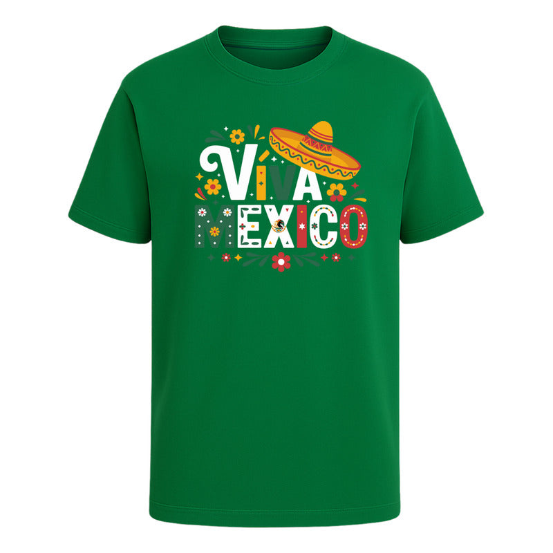 Playera Viva México Unisex Para Fiestas Patrias Celebración