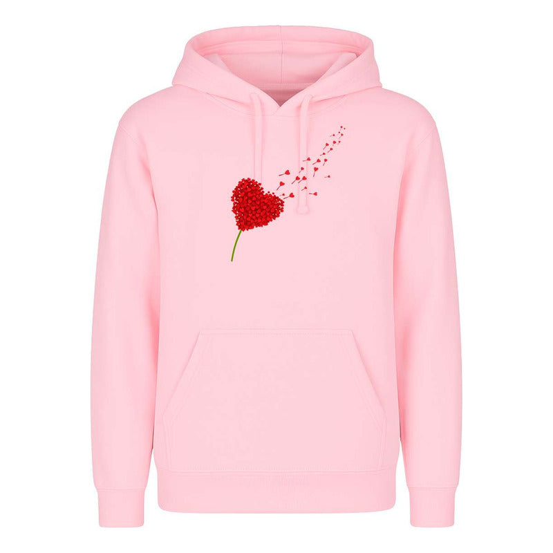 Sudadera Corazón Flor Pétalos Amor Romántica Pareja Unisex