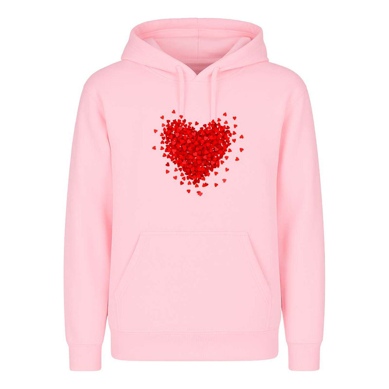 Sudadera Corazón Formado De Corazones Romántica Unisex