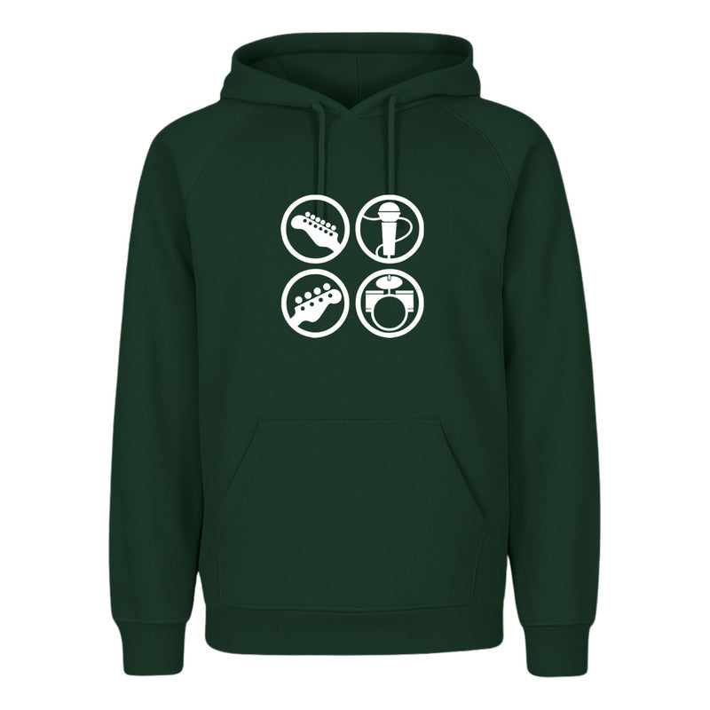 Sudadera Instrumentos Musicales Para Músico Unisex Rockero