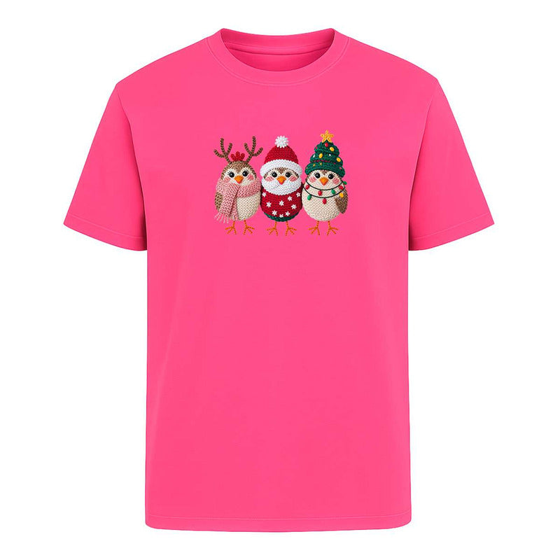 Playera Pajaritos Navideños Reno Santa Árbol Regalo Unisex