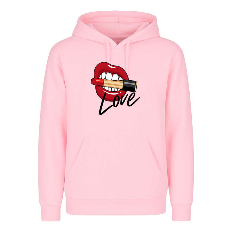 Sudadera Love Labios Con Lipstick Maquillaje Regalo Unisex