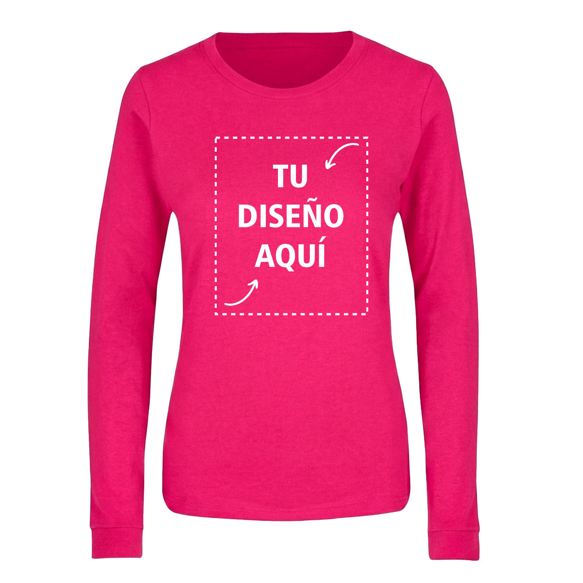 Playera Custom Manga Larga Dama - Crea tu Playera