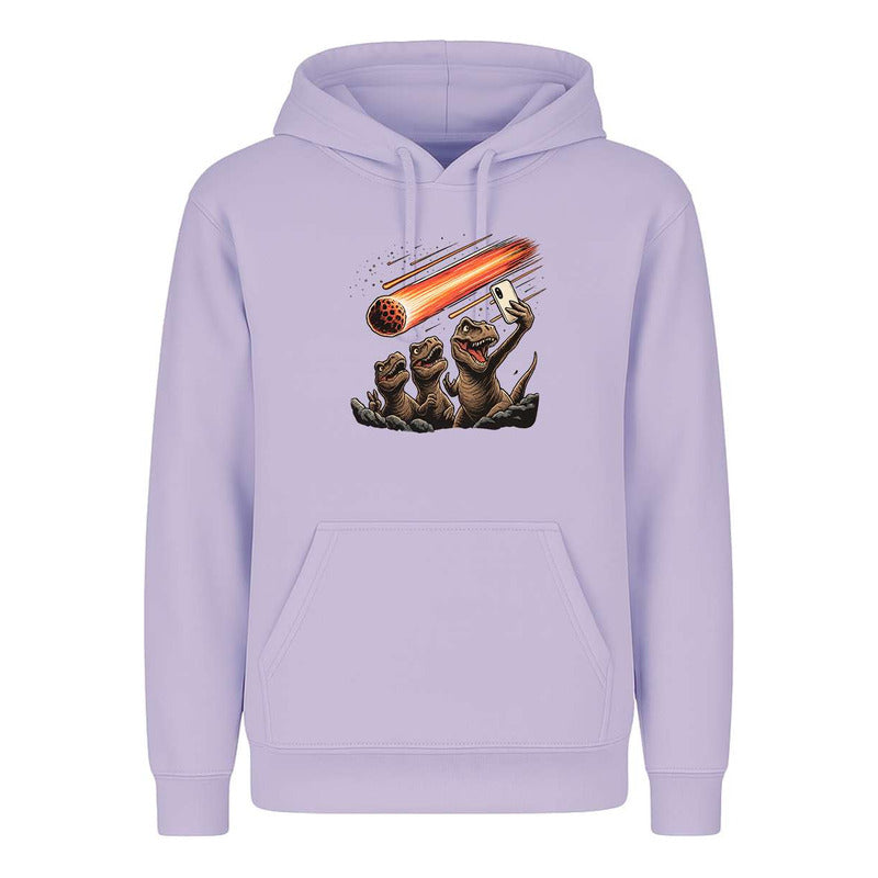 Sudadera Dinosaurios Selfie Con Meteorito Broma Humor Unisex
