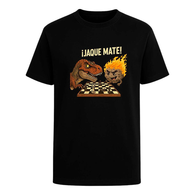 Playera "Jaque Mate" Dinosaurio vs Meteorito - Hombre