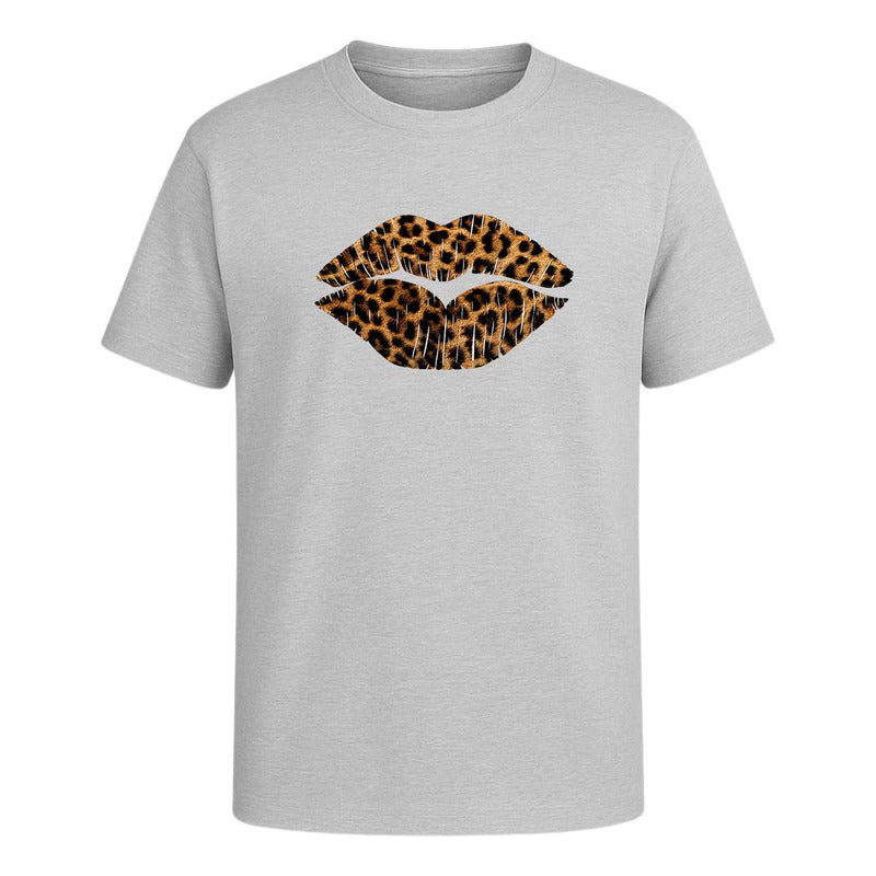 Playera Labios Animal Print Beso Sexy Moda Fiesta Infantil