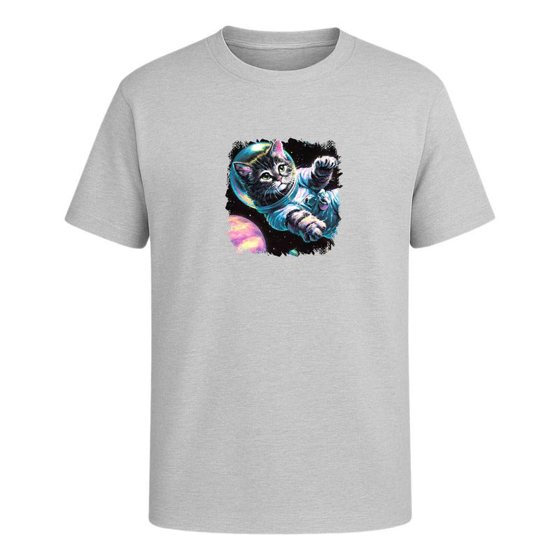 Playera "Gato Astronauta" Galaxia Acuarela - Hombre