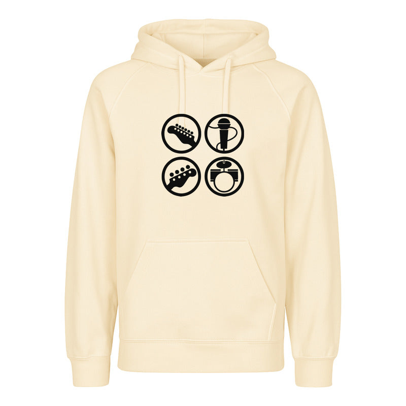 Sudadera Instrumentos Musicales Para Músico Unisex Rockero