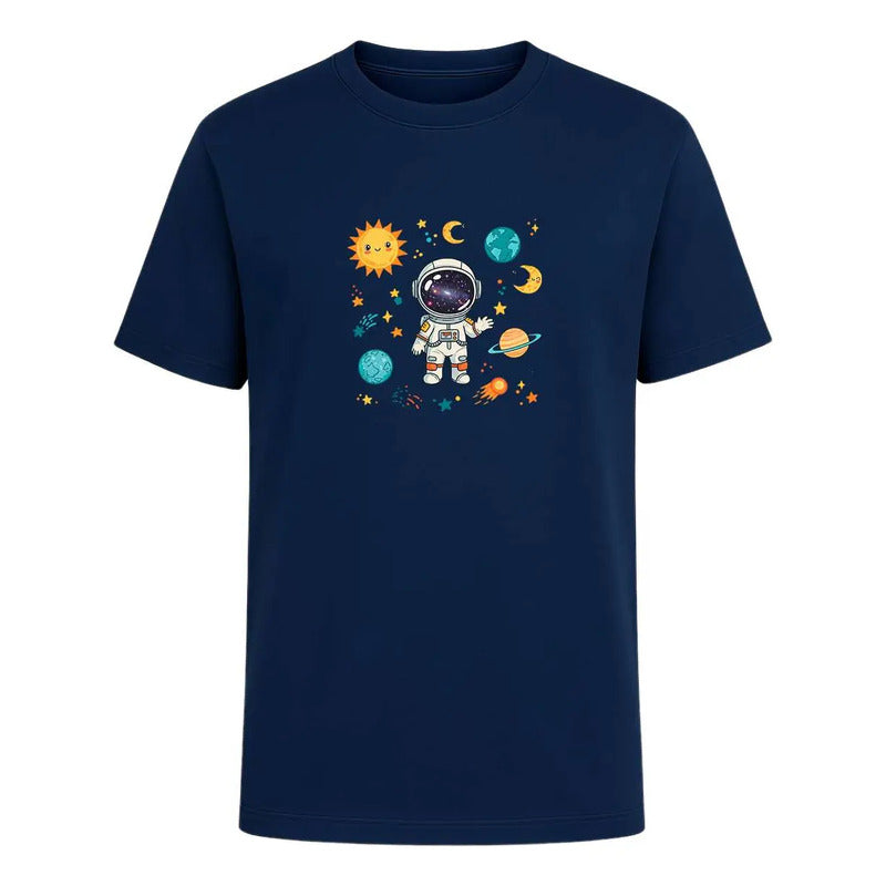 Playera Astronauta Kawaii Sistema Solar Divertida Unisex