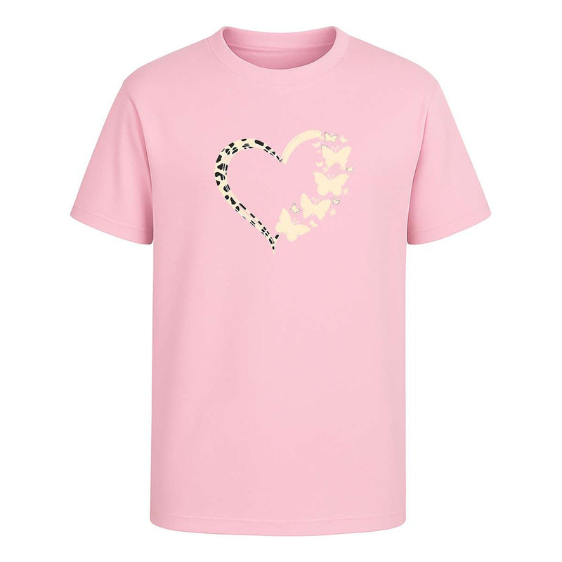 Playera Corazón Con Mariposas Regalo Pareja Y Amor Unisex