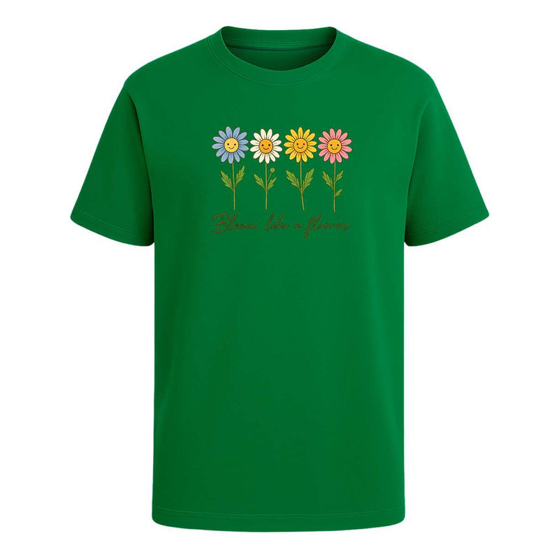 Playera "Bloom Like A Flower" Floral - Infantil