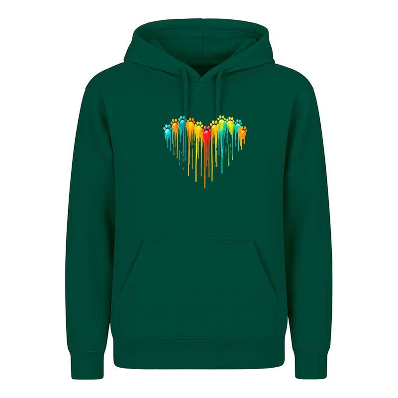 Sudadera Corazón Huellitas Amor Mascota Perros Gatos Unisex