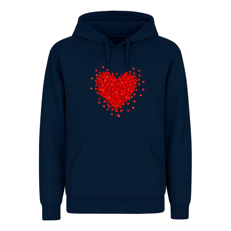 Sudadera Corazón Formado De Corazones Romántica Unisex