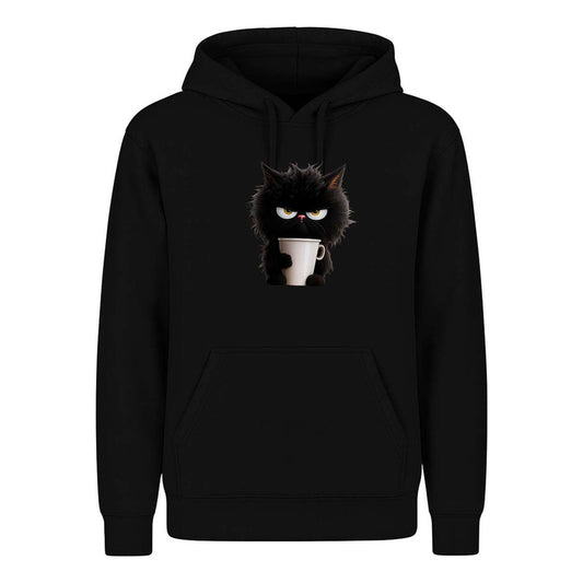 Sudadera Gato Enojado Con Café Broma Divertida Infantil