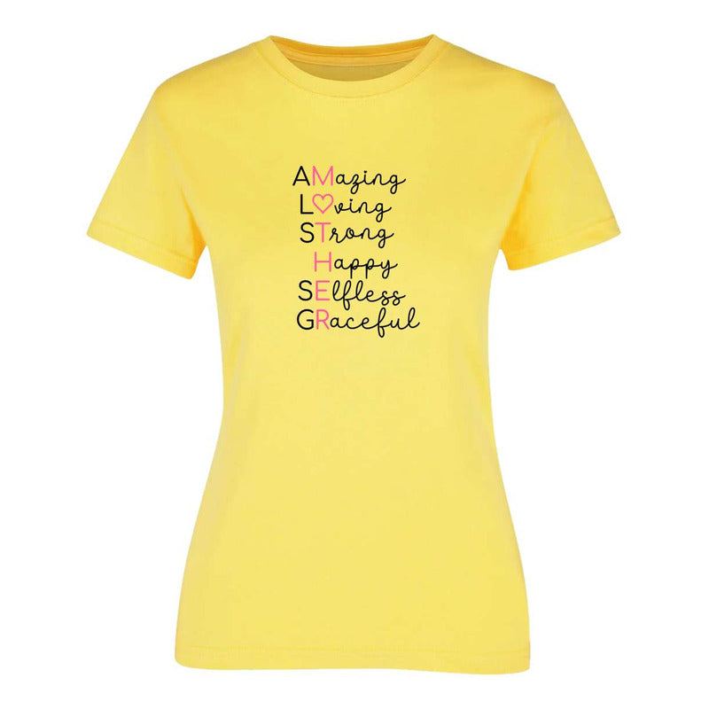Playera "Mother" Acróstico Inspirador - Dama