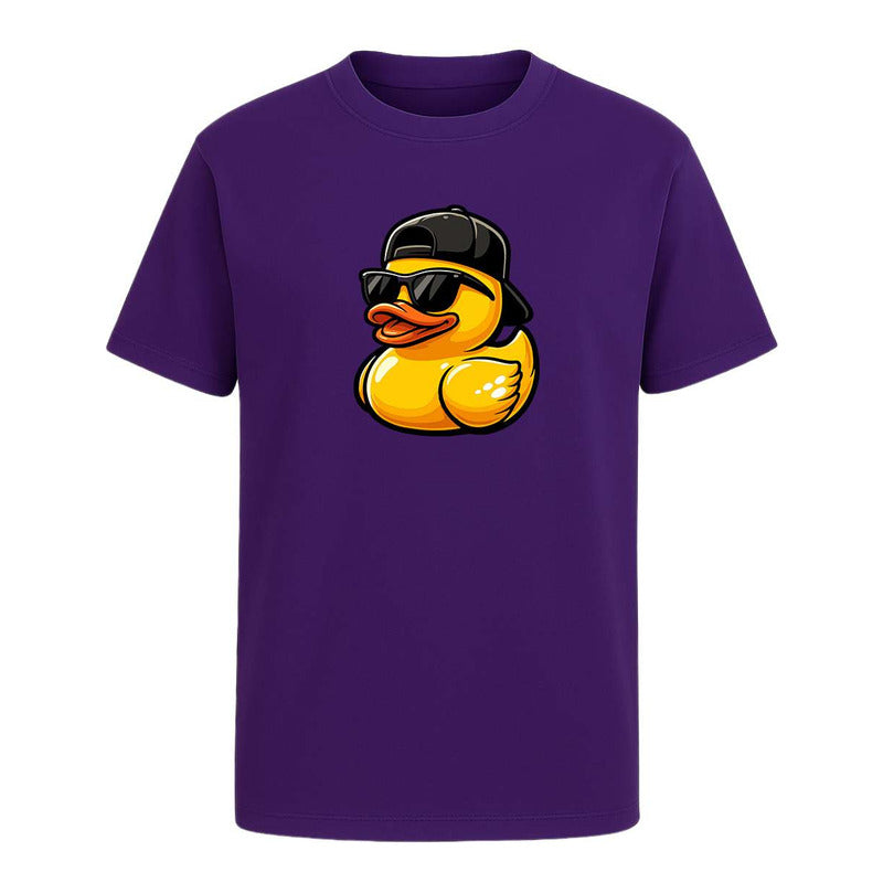 Playera infantil KreaLab Pato Cool con gafas y gorra urbana, ropa moderna y divertida para niños.