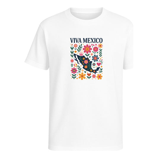 Playera "Viva México Mapa Con Flores" - Infantil