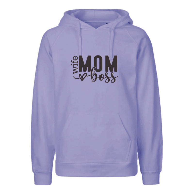 Sudadera Mom Wife Boss Con Corazón  Regalo Mamá Moderna