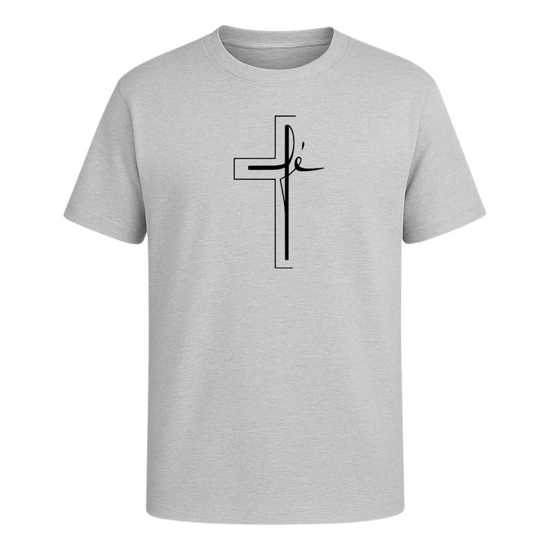 Playera Cruz Fe Minimalista Cristiana Devoción Unisex