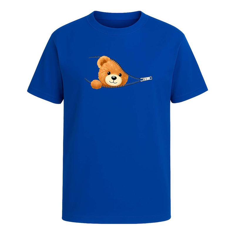 Playera Osito En Cierre Kawaii Tierno Divertida Infantil